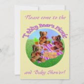 Teddy Bears' Picnic Invitation sjabloon Kaart (Voorkant)
