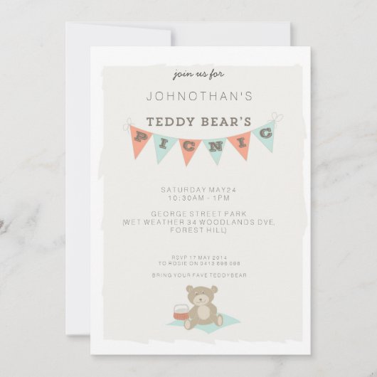 Teddy Bear's Picnic Kaart (Voorkant)
