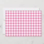 Teddy Bear's Picnic Pink Gingham Birthday Kaart (Achterkant)