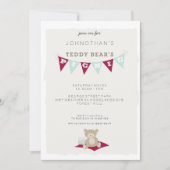 Teddy Bear's Picnic - Rood en blauw Kaart (Voorkant)