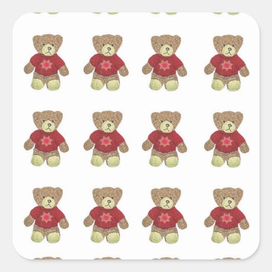 Teddy Bears Pluche Speelgoed Gift Stickers (Voorkant)