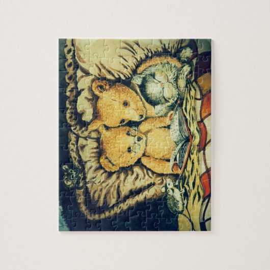 Teddy Bears Reading Legpuzzel (Verticaal)