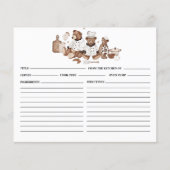 Teddy Bears Recept Kaart (Voorkant)
