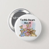 Teddy Bears Rock Ronde Button 5,7 Cm (Voorkant /achterkant)