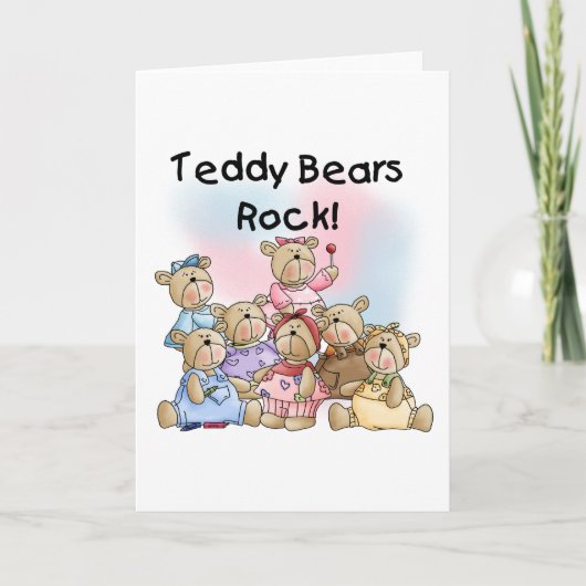 Teddy Bears Rock Tshirts en Gifts Kaart (Voorkant)