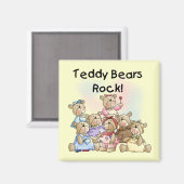 Teddy Bears Rock Tshirts en Gifts Magneet (Voorkant / Achterkant)