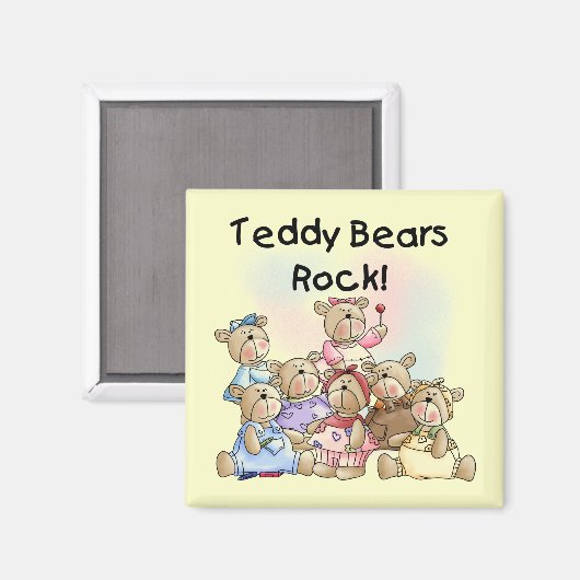 Teddy Bears Rock Tshirts en Gifts Magneet (Voorkant / Achterkant)