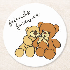 Teddy bears ronde kartonnen onderzetter
