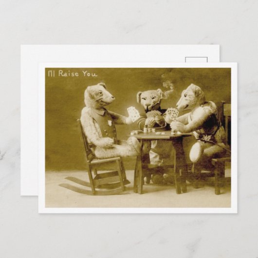 Teddy Bears spelen poker  Briefkaart (Voorkant / Achterkant)
