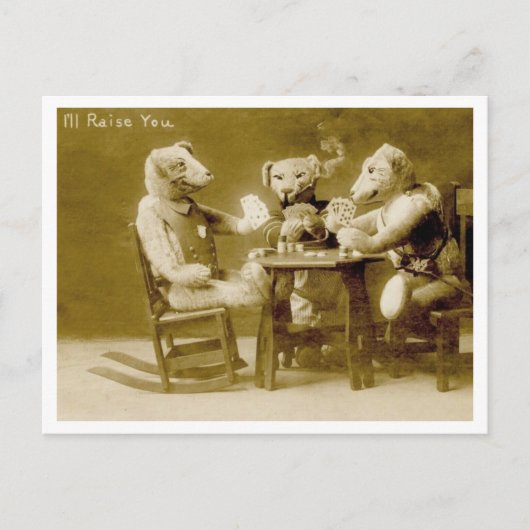 Teddy Bears spelen poker  Briefkaart (Voorkant)