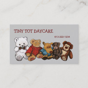 Teddy Bears, Stuffe Animals DAYCARE VISITEKAARTJE