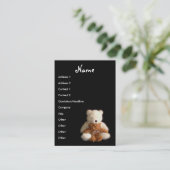 Teddy Bears Teacher Visitekaartje -  (Staand voorkant)