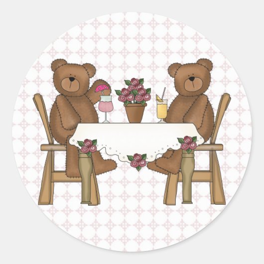 Teddy Bear's Time for Lemonade Ronde Sticker (Voorkant)