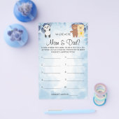 Teddy Bears Waar waren ze Baby shower-spelkaart? Flyer (Enkel)