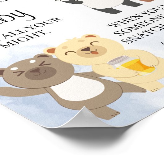 Teddy Bears zeggen niet dat de Baby-game-show een  Poster (Hoek)