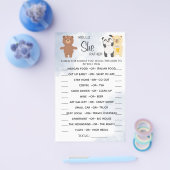 Teddy Bears zou ze liever baby showers spelkaart h Flyer (Enkel)