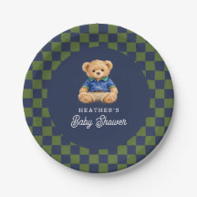 Teddy Beary Schachbrett Retro Baby Shower