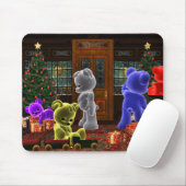 Teddy Bearz Kerstmis Mousepad Muismat (Met muis)