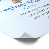 Teddy beenblauwe bruine ballonnen Mam-osa bar Sign Poster (Hoek)