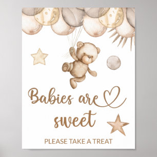 Teddy beer baby beer Baby's krijgen een mooie kans Poster