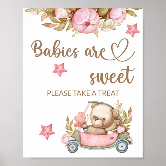 Teddy beer baby beer Baby's krijgen een mooie kans Poster (Voorkant)