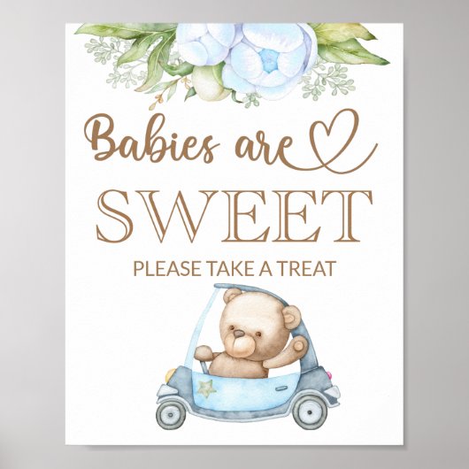 Teddy beer baby beer Baby's krijgen een mooie kans Poster (Voorkant)
