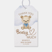 Teddy beer baby beer Hartelijk dank Cadeaulabel (Achterkant)