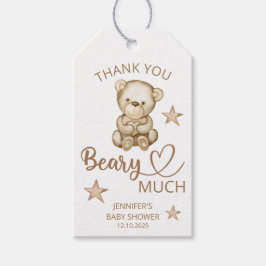 Teddy beer baby beer Hartelijk dank Cadeaulabel