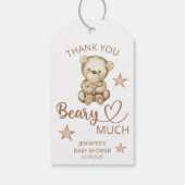Teddy beer baby beer Hartelijk dank Cadeaulabel (Achterkant)
