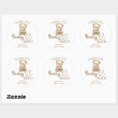 Teddy beer baby beer Hartelijk dank Ronde Sticker (Vel)