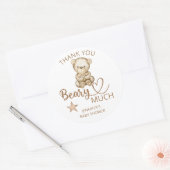 Teddy beer baby beer Hartelijk dank Ronde Sticker (Envelop)