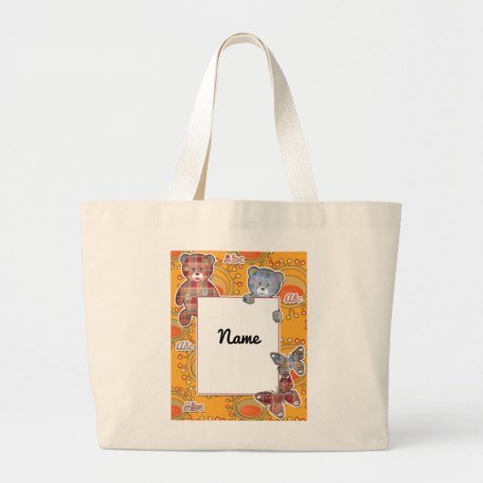 Teddy beer, baby grote tote bag (Voorkant)