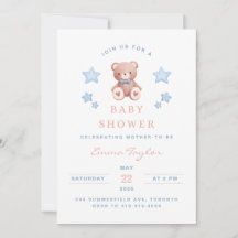 Teddy Beer Baby Jongens Shower - Zachte Blauwe Ste