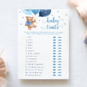Teddy Beer Baby Kenmerken Spel Baby Shower Kaart