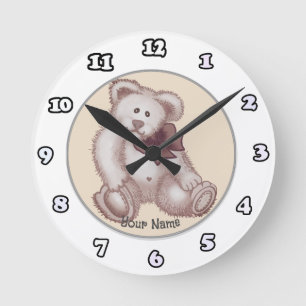 Teddy Beer baby klok