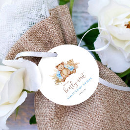 Teddy beer baby shower bedankjes labels