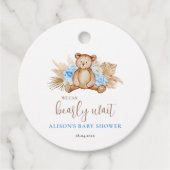 Teddy beer baby shower bedankjes labels (Voorkant)