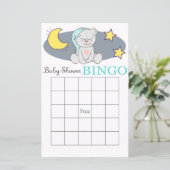 Teddy beer baby shower bingo (Staand voorkant)