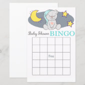 Teddy beer baby shower bingo (Voorkant / Achterkant)