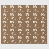 Teddy beer baby shower bruin verpakkingspapier cadeaupapier (Vlak)