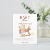 Teddy beer  baby shower budget invullen (Staand voorkant)