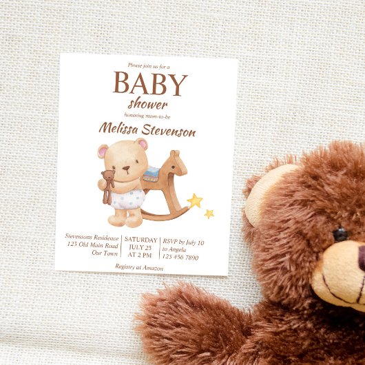 Teddy beer  baby shower budget invullen