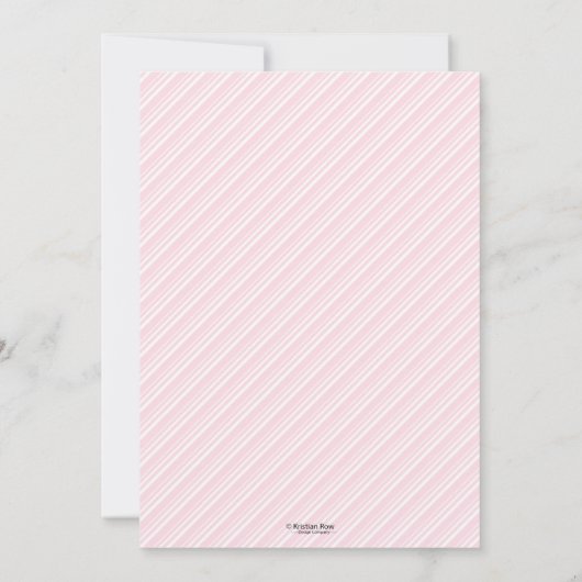 Teddy beer baby shower nodigt roze bruin uit kaart (Achterkant)