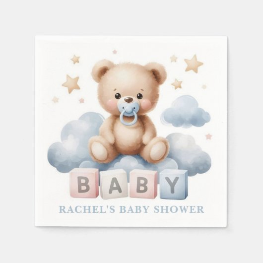 Teddy Beer Baby Shower Servet (Voorkant)