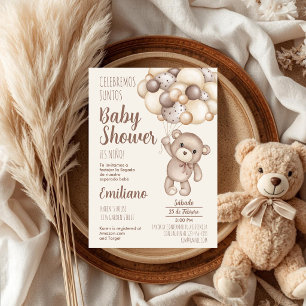 Teddy Beer Baby Shower Spaanse Uitnodiging