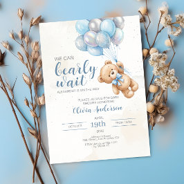 Teddy Beer Baby Shower Uitnodiging