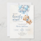 Teddy Beer Baby Shower Uitnodiging (Voorkant)