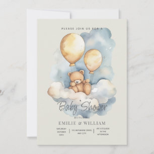 Teddy Beer Baby Shower Uitnodiging Kan Nauwelijks