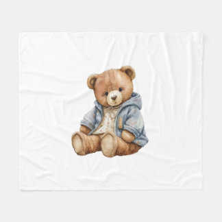 Teddy Beer Baby Shower We Can Bearly Wait Fleece Deken