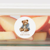 Teddy Beer Baby Shower We Can Bearly Wait Labels (Aangebracht)